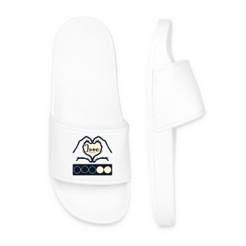 Biathlon Love - Heart Hands - Men’s Pool Sliders - white - Front
