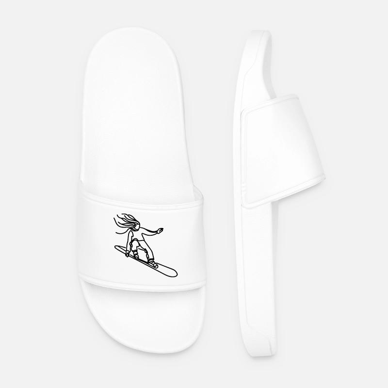 Snowboarderin - Männer Badelatschen - Weiß