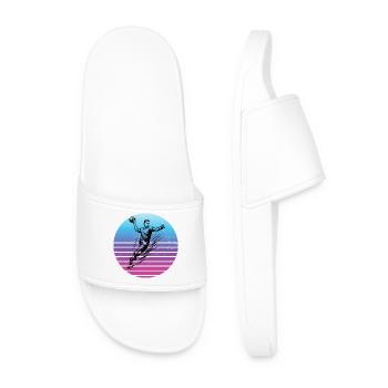 Motif handball pour vrais amoureux pour hommes - Claquettes Homme - blanc - Devant