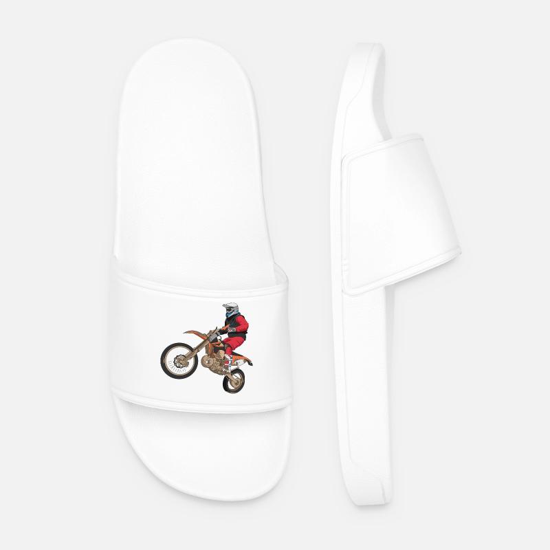 motociclista da cross - Ciabatte per il mare da uomo - bianco