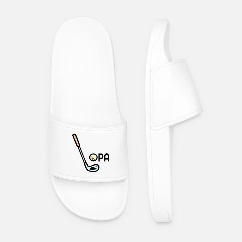 Golf Opa Golfschläger - Männer Badelatschen - Weiß