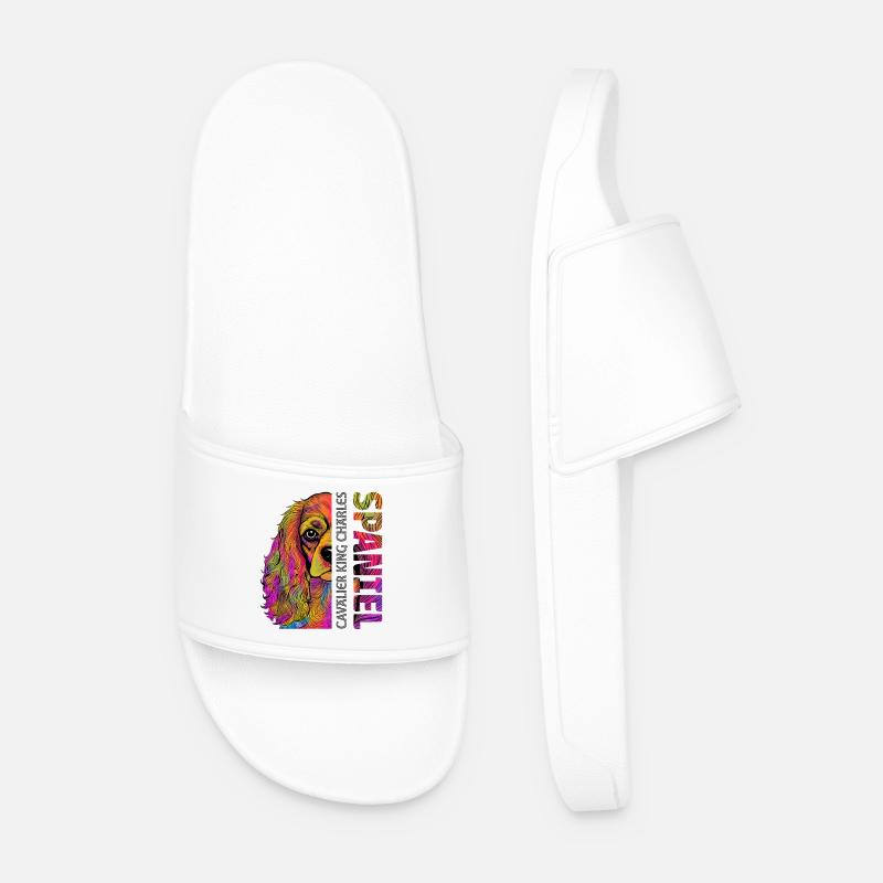 Cavalier King Charles Spaniel - Männer Badelatschen - Weiß