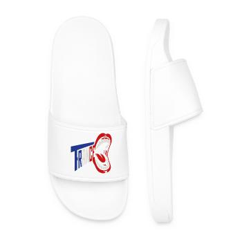 Trance Scream Retro Typography - Men’s Pool Sliders - white - Front