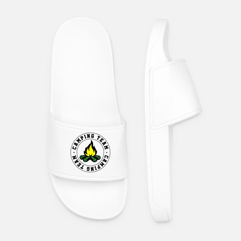 Camping Team Lagerfeuer - Männer Badelatschen - Weiß