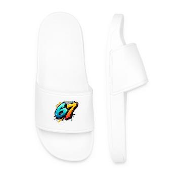 Graffiti 67 Color Explosion - Men’s Pool Sliders - white - Front