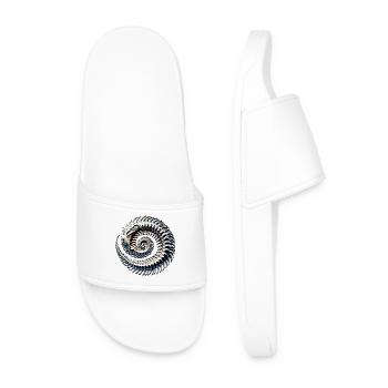 Métamorphose du poisson osseux en spirale fossile fantastique - Claquettes Homme - blanc - Devant