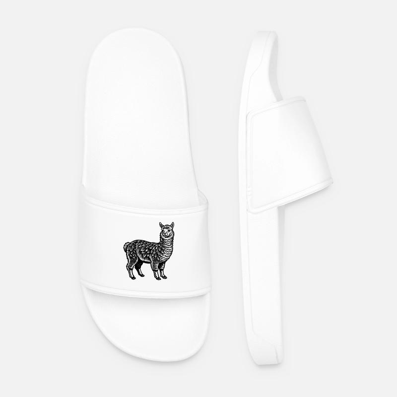 Alpaka - Männer Badelatschen - Weiß