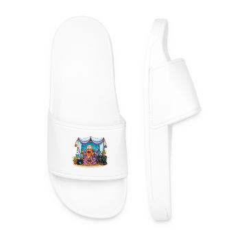 Octopus influencer on stage - Men’s Pool Sliders - white - Front