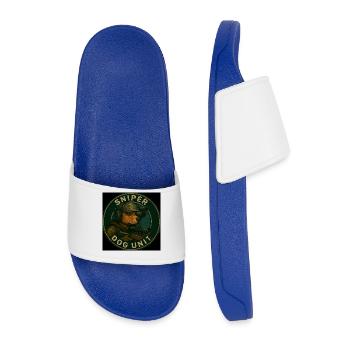 Sniper Dog Unit - Men’s Pool Sliders - royal blue - Front