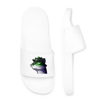 Wolf Neon Graphic - Men’s Pool Sliders - white - Front