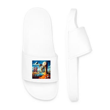 Paysage Surreel des Cloches Fondantes - Claquettes Homme - blanc - Devant