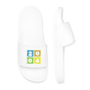 22. Écussons de Farbige du Geburtstag depuis 02/2004 - Claquettes Homme - blanc - Devant
