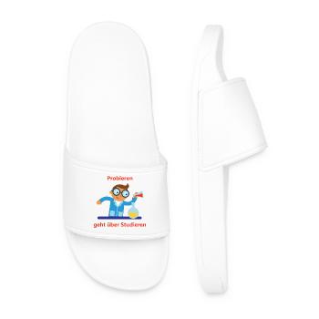 The joy of experimentation: Trying instead of studying - Men’s Pool Sliders - white - Front