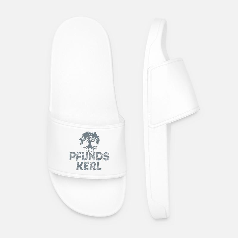 Pound Guy - Men’s Pool Sliders - white