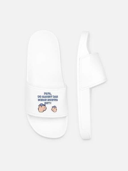 DAD CHILD - FATHER'S DAY CAPYBARA - Men’s Pool Sliders - white