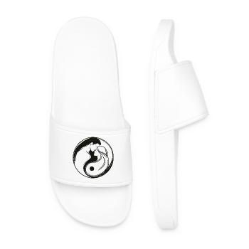 Yin Yang, Énergie masculine et féminine en équilibre - Claquettes Homme - blanc - Devant