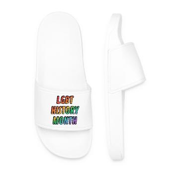 LGBT history month - Men’s Pool Sliders - white - Front