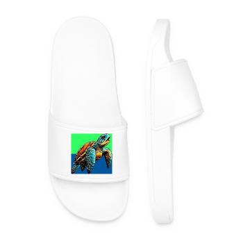 turtle - Men’s Pool Sliders - white - Front