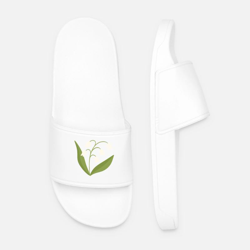 Maiglöckchenblüte - Männer Badelatschen - Weiß