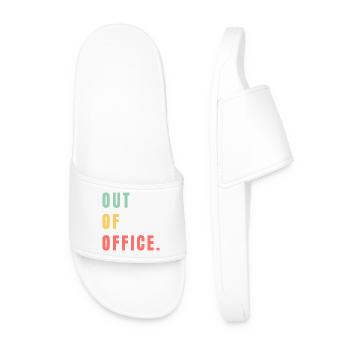 Out of office - Männer Badelatschen - Weiß - Vorne
