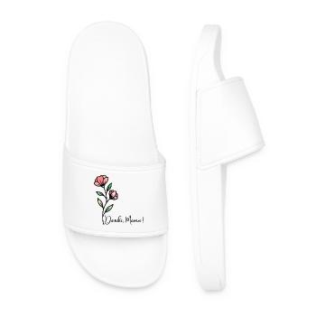 Fleurs de la fête des mères Merci Maman - Claquettes Homme - blanc - Devant