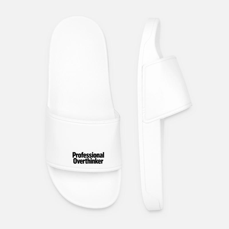 professional overthinker - Men’s Pool Sliders - white