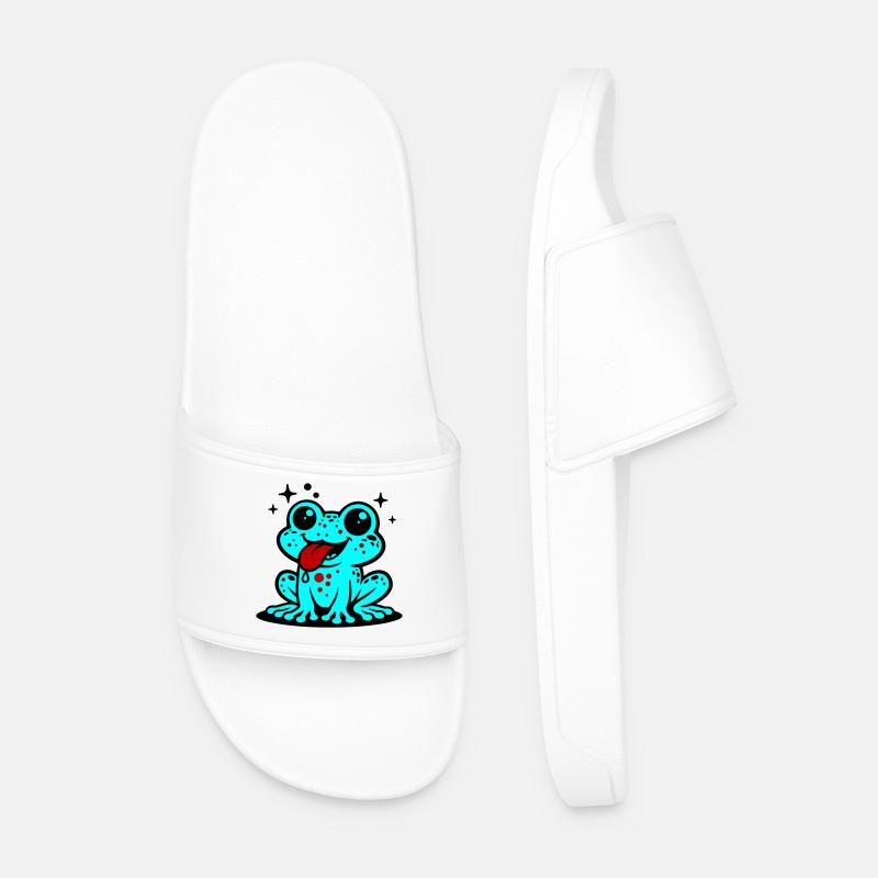 Toad Comic Frog - Men’s Pool Sliders - white