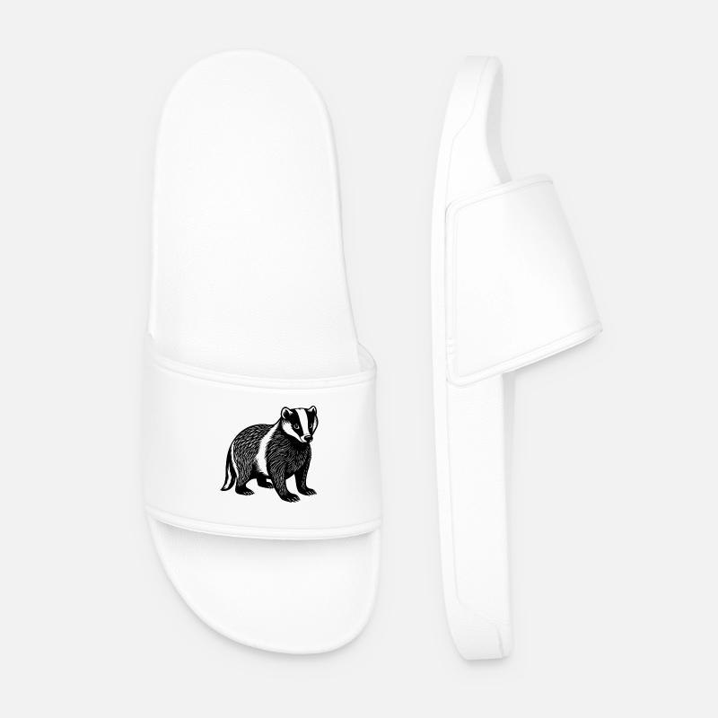 Dachs - Männer Badelatschen - Weiß