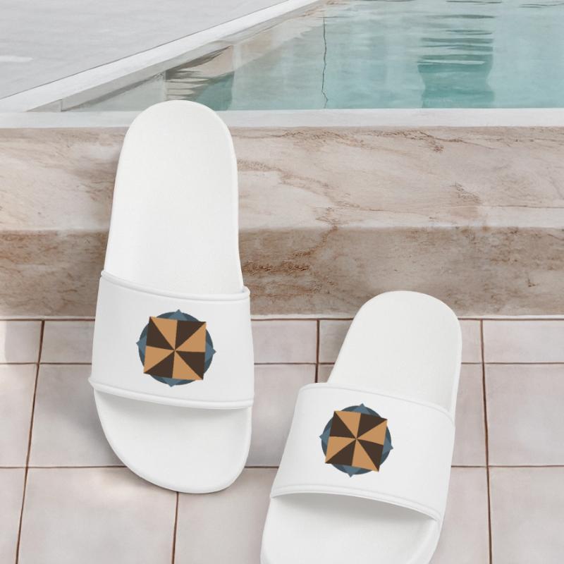 PYRAMID CORE GEOMETRY | Basic Shapes Artwork Men’s Pool Sliders