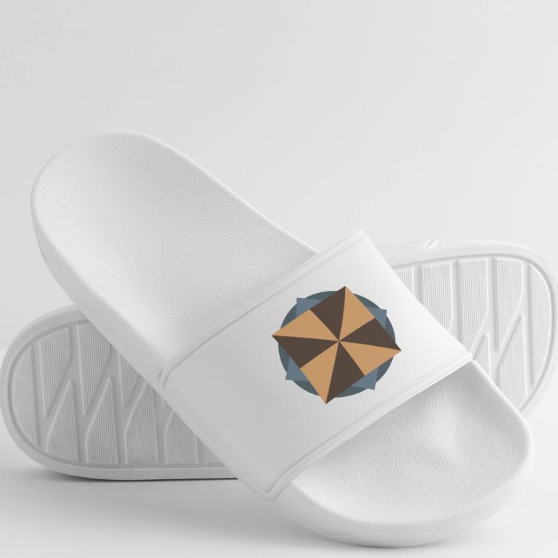 PYRAMID CORE GEOMETRY | Basic Shapes Artwork Men’s Pool Sliders