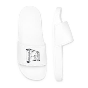 Soccer Goal Net Shot 3D - Men’s Pool Sliders - white - Front