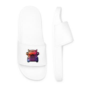 Cool truck - Men’s Pool Sliders - white - Front