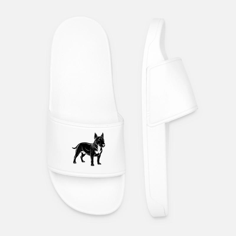 Bullterrier - Männer Badelatschen - Weiß