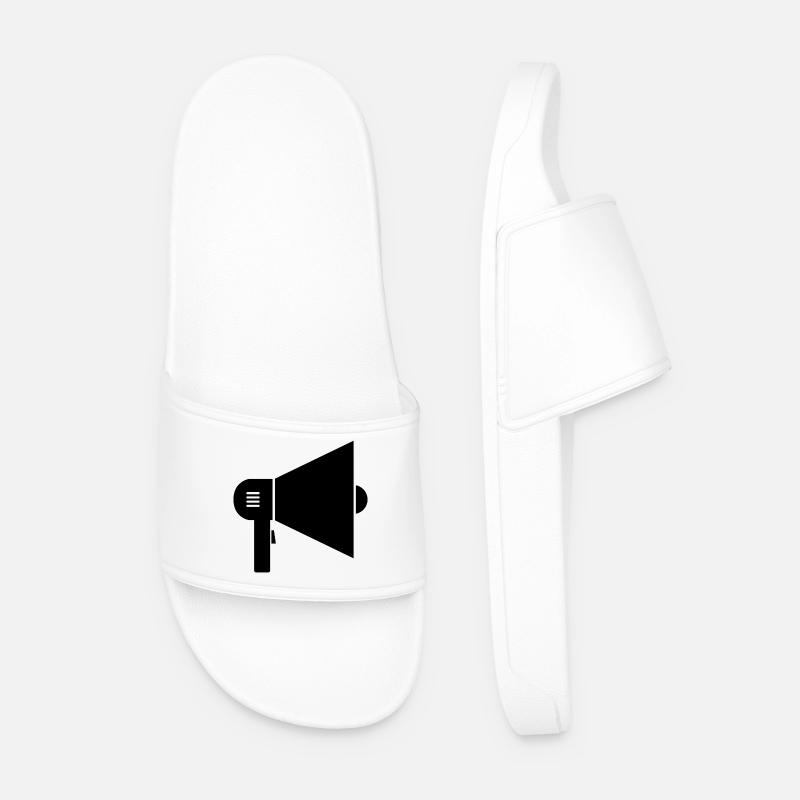 megaphone - Men’s Pool Sliders - white