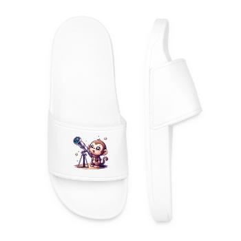 Singe du ciel étoilé avec télescope - Claquettes Homme - blanc - Devant
