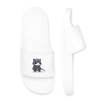 Panda Gang - Men’s Pool Sliders - white - Front