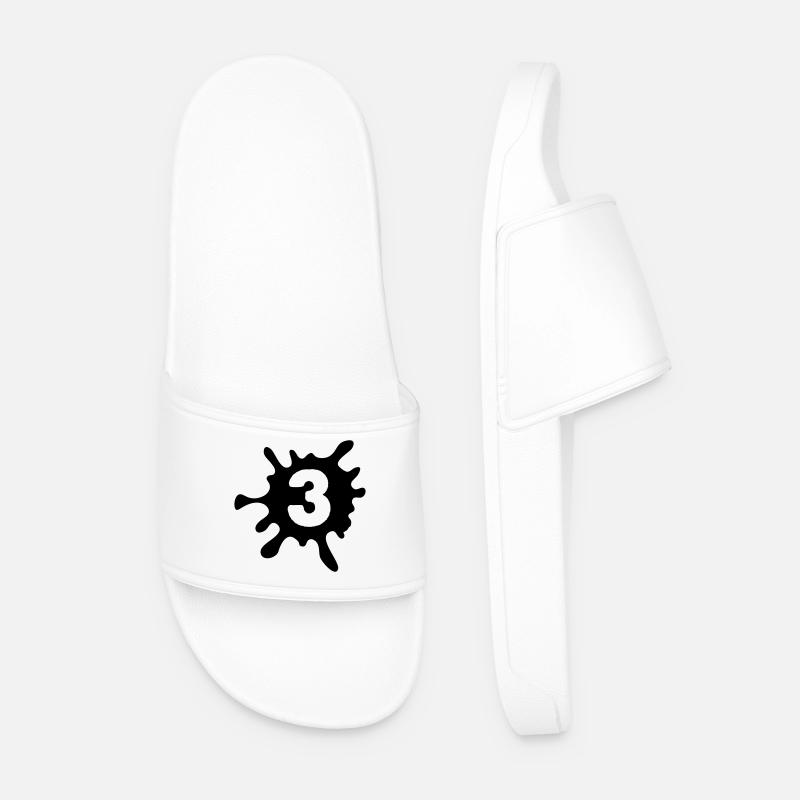 3 blobs - Men’s Pool Sliders - white