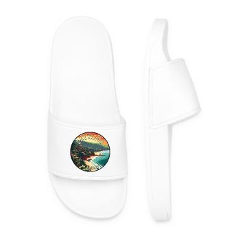 Explore Tropical Paradise Sayulita Mexico - Men’s Pool Sliders - white - Front