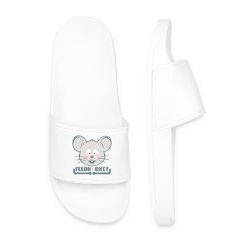Kids Field Hockey Mouse - Men’s Pool Sliders - white - Front