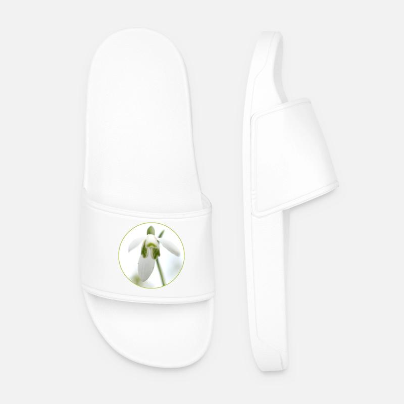 Source de la Fleur de Perce-Neige - Claquettes Homme - blanc