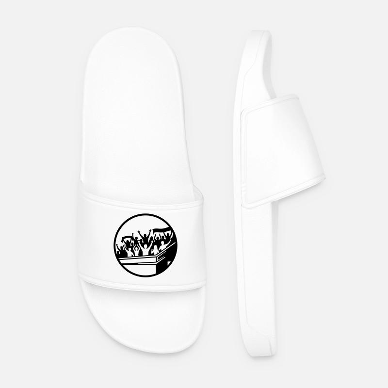 Fans Stadion Silhouette - Männer Badelatschen - Weiß