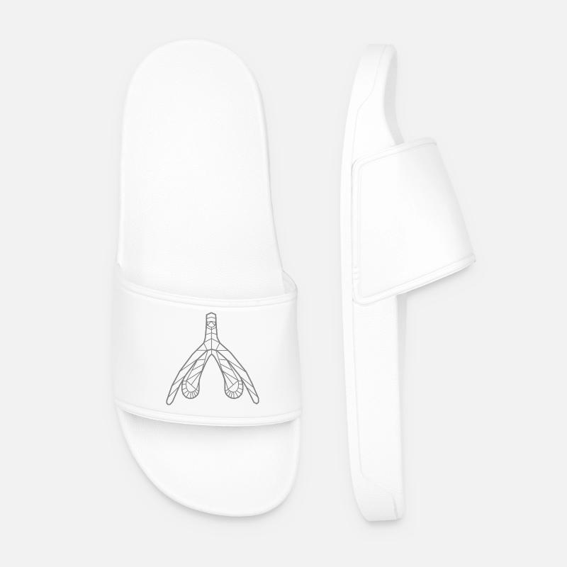 Klitoris_grau - Men’s Pool Sliders - white