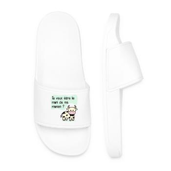 Proposition de Mariage Maman - Claquettes Homme - blanc - Devant
