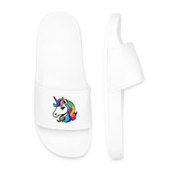 Helles Regenbogen-Einhorn - Männer Badelatschen - Weiß - Vorne