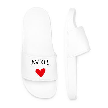 Future maman Avril – Bébé en route ❤️ - Claquettes Homme - blanc - Devant