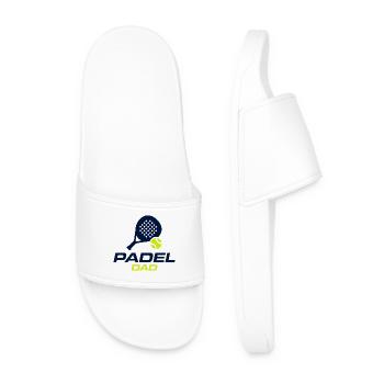 Padel-Papa lustiges Padel-Geschenkhemd - Männer Badelatschen - Weiß - Vorne