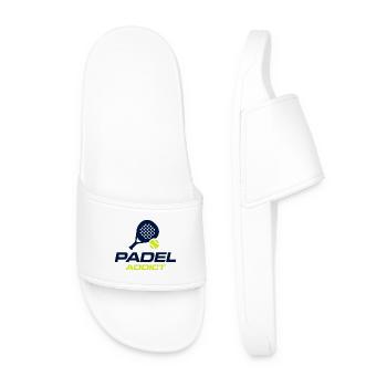 Padel Addict Drôle Maillot Padel Lover - Claquettes Homme - blanc - Devant