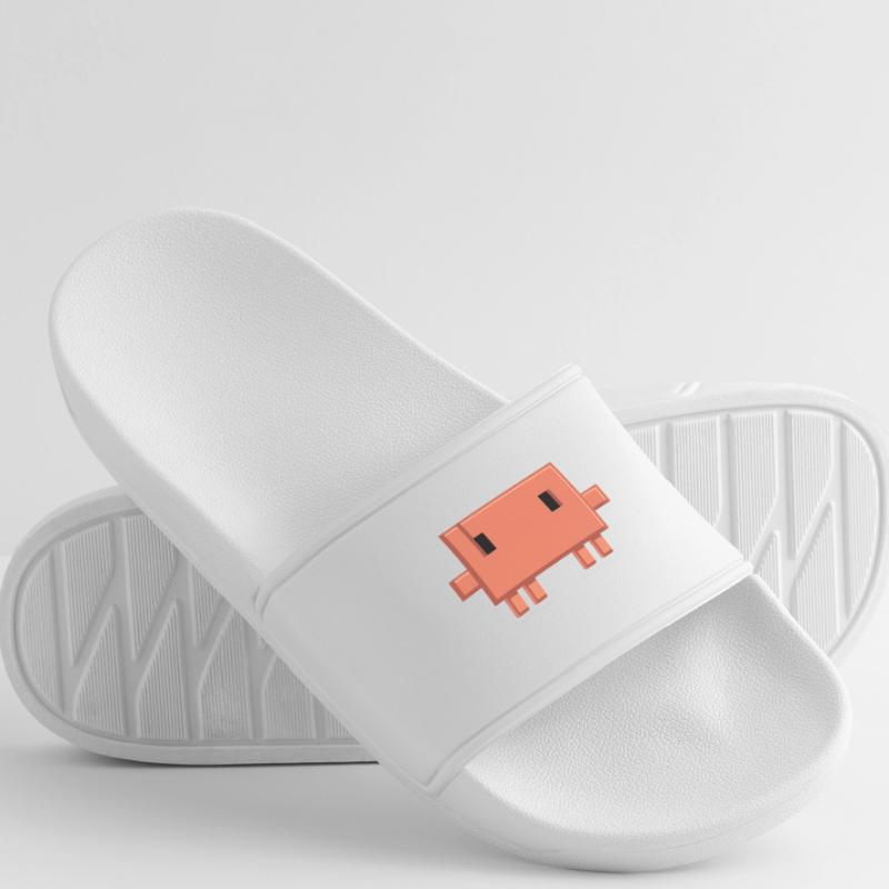 Claude Code Pixel AI Mascot Dev Sticker Claquettes Homme