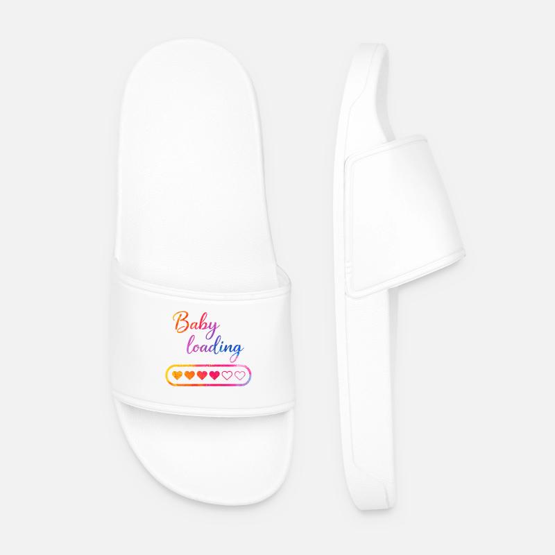 Baby loading herz - Männer Badelatschen - Weiß