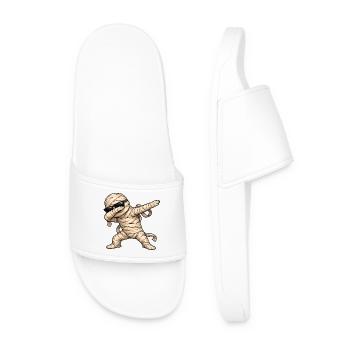 Dabbing Mummy - Men’s Pool Sliders - white - Front